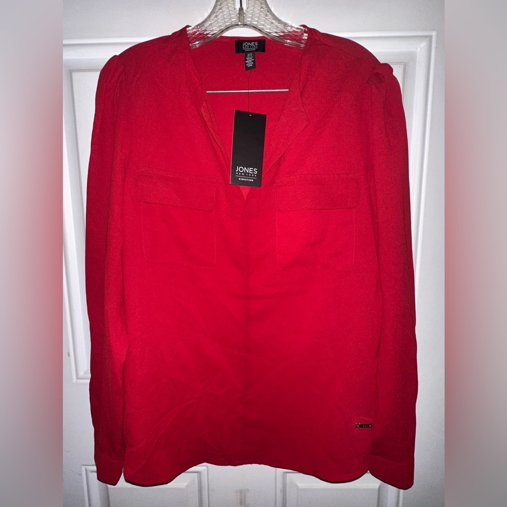 BNWT Jones New York Women’s Red Blouse